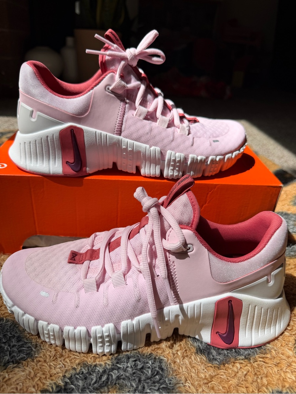 Nike Free Metcon 5 Pink Foam/Dark Team Red-Adobe Size 8 Women